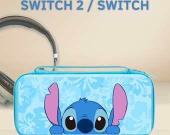 Bärväska med tecknat monster till Switch för NS Switch 2, NS Switch OLED/Switch, skyddande fodral, plats för 10 spelkassetter