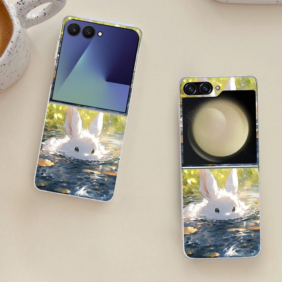 Cute Rabbit Cartoon Galaxy Flip Phone Case for Samsung Galaxy Z Flip 7 ...