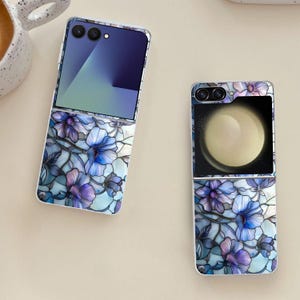 Cute Amazing florals Art Galaxy Flip Phone Case for Samsung Galaxy Z Flip 7 7FE, Flip  6, Flip 5, Galaxy ZFlip 7 6 5, Shockproof Cover