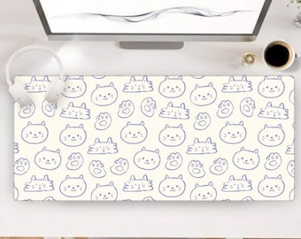 Cartoon Desk Mat Mice Pad, Large Mouse Pad, Gaming Mousepad Deskpad, Full Size Mice Pad, Desk Matt for Keyboard, Desktop, Laptop
