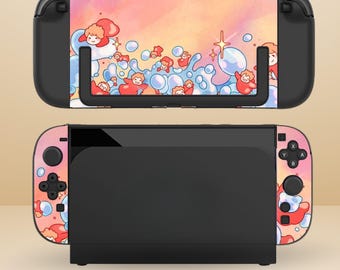 Anime Scenery Fanart Dockable Protective Switch Case for NS Switch 2 7.9", Switch/Switch OLED, Anti-Scratch, Shock-Absorption Shell Cover