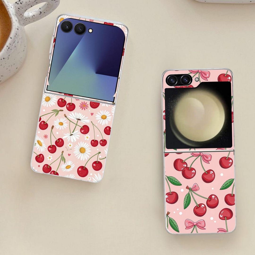 Cherry Floral Galaxy Flip Phone Case for Samsung Galaxy Z Flip 7