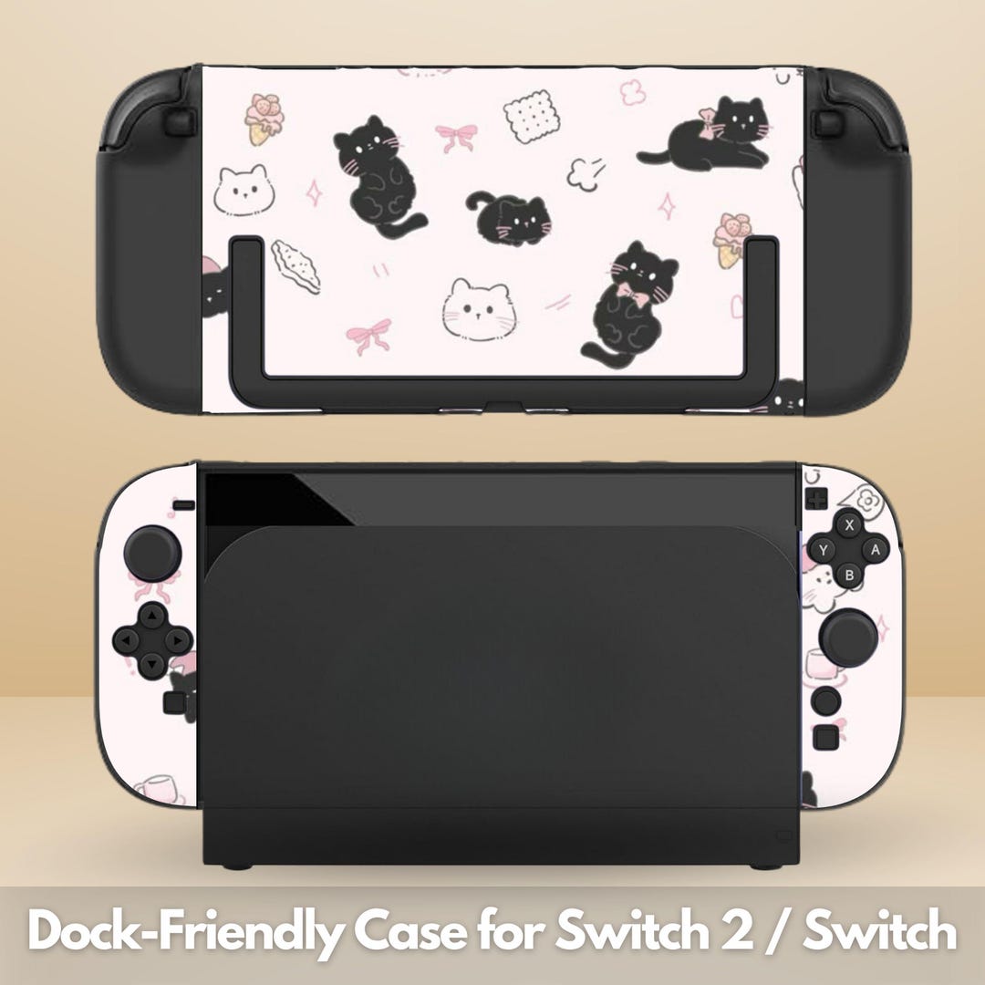 Cute Cat Dockable Protective Switch Case for NS Switch 2 7.9