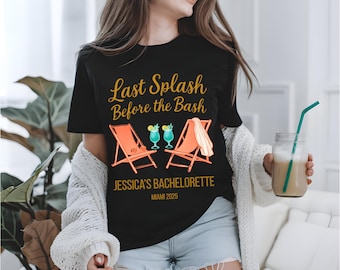 Personalized Bachelorette Party Comfort Colors Shirt: Miami Beach Trip 2025