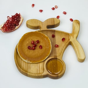 Servierplatten aus Holz in Esche, Hubschrauber, Tablett, Servierplatten für Babyparty, Taufe, erste Relish