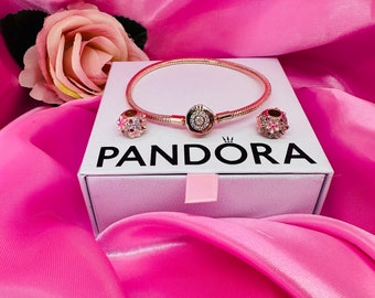 Bracelet Pandora Rose S925 ALE Argent Doré + Boîte Pandora