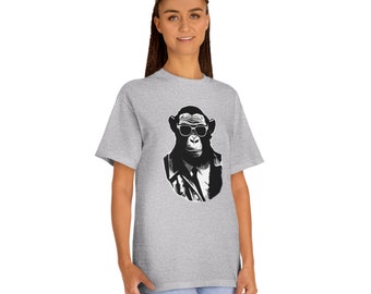 Elevate Your Wardrobe: Banksy Style 'Sophisticated Ape' Unisex Classic Tee