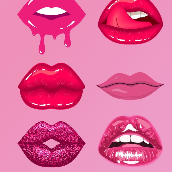 Lips Wallpaper - Etsy