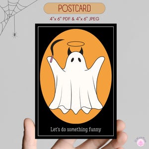 Halloween Printable Card | Funny Card | Images PDF Instant Digital Download | Happy Halloween Card PRINTABLE | Printable Postcard | Gift