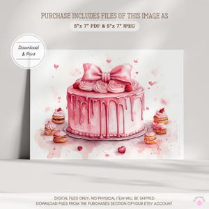 Printable Birthday Card For Her For Friend Cute Printable Digital Postcard Cake Friendship Gifts Digital Download Colorful
