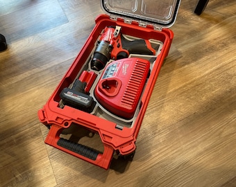 Packout Insert for Milwaukee M12 1/2in Hammer Drill (3404) Battery and Charger