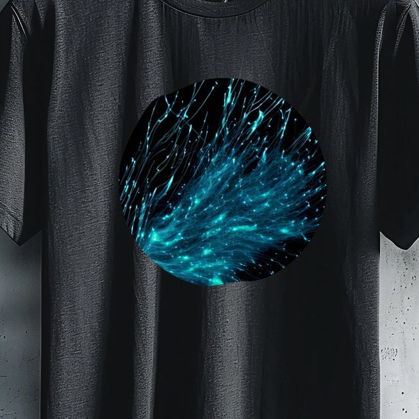 Synaptic Bloom | Unisex Organic Cotton Tee | Aesthetic Abstract Nature Graphic | Eco Tshirt | Gift for Her/Him *