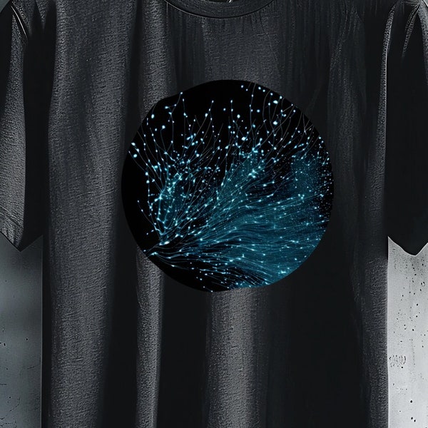 Synaptic Bloom Infinite | Unisex Organic Cotton Tee | Aesthetic Abstract Nature Graphic | Eco Tshirt | Gift for Her/Him *