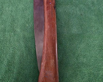 Big Buck 1970's folding camping saw with 6" blade and wood handles. Made in the Japan.