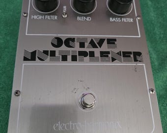 Electro-Harmonix Octave Multiplexer Guitar Effects Pedal, Battery Operated (No AC adapter power cord)