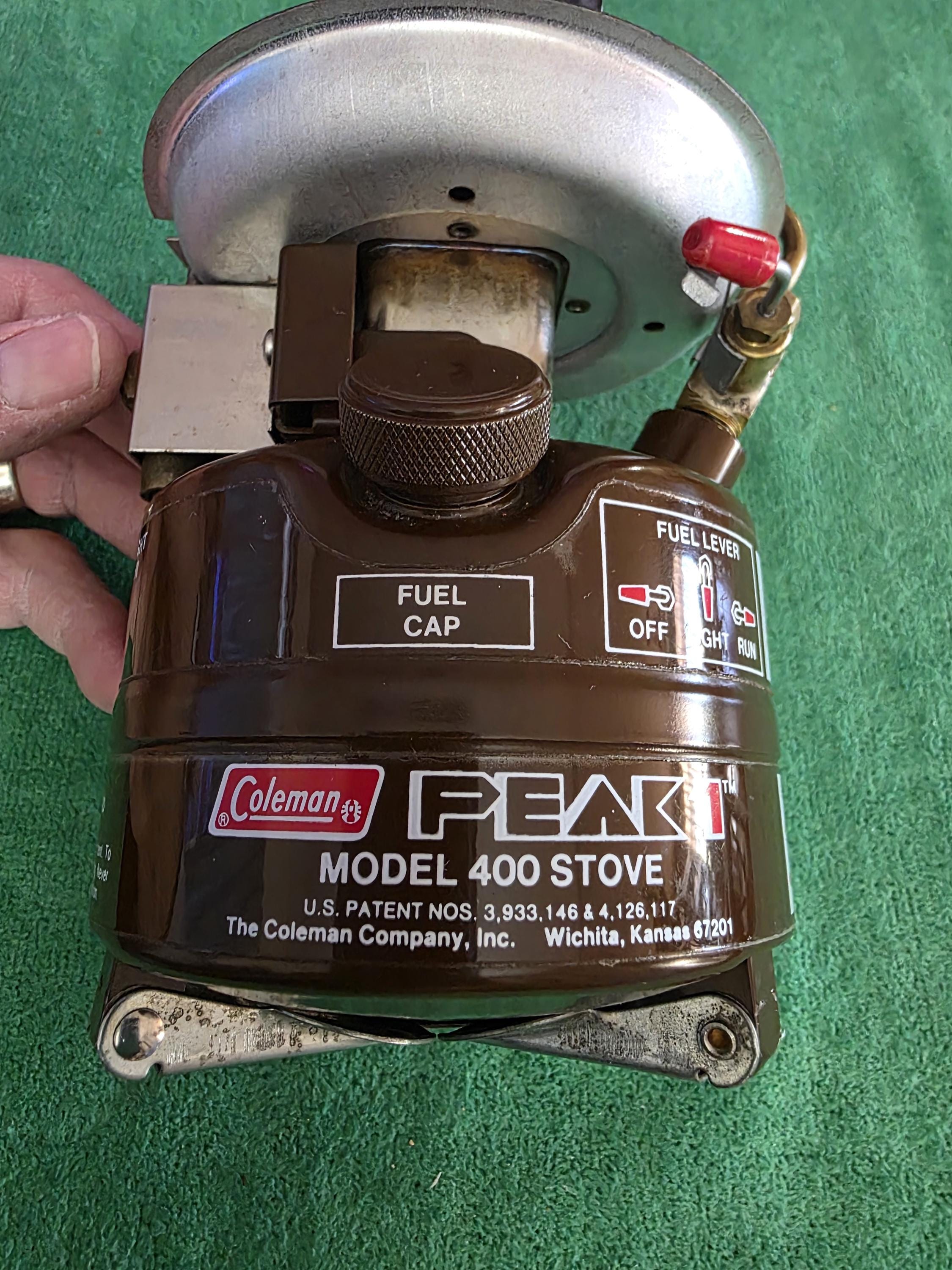 Coleman 1980's Peak1 Model 400 Working Camping Cookstove in Very