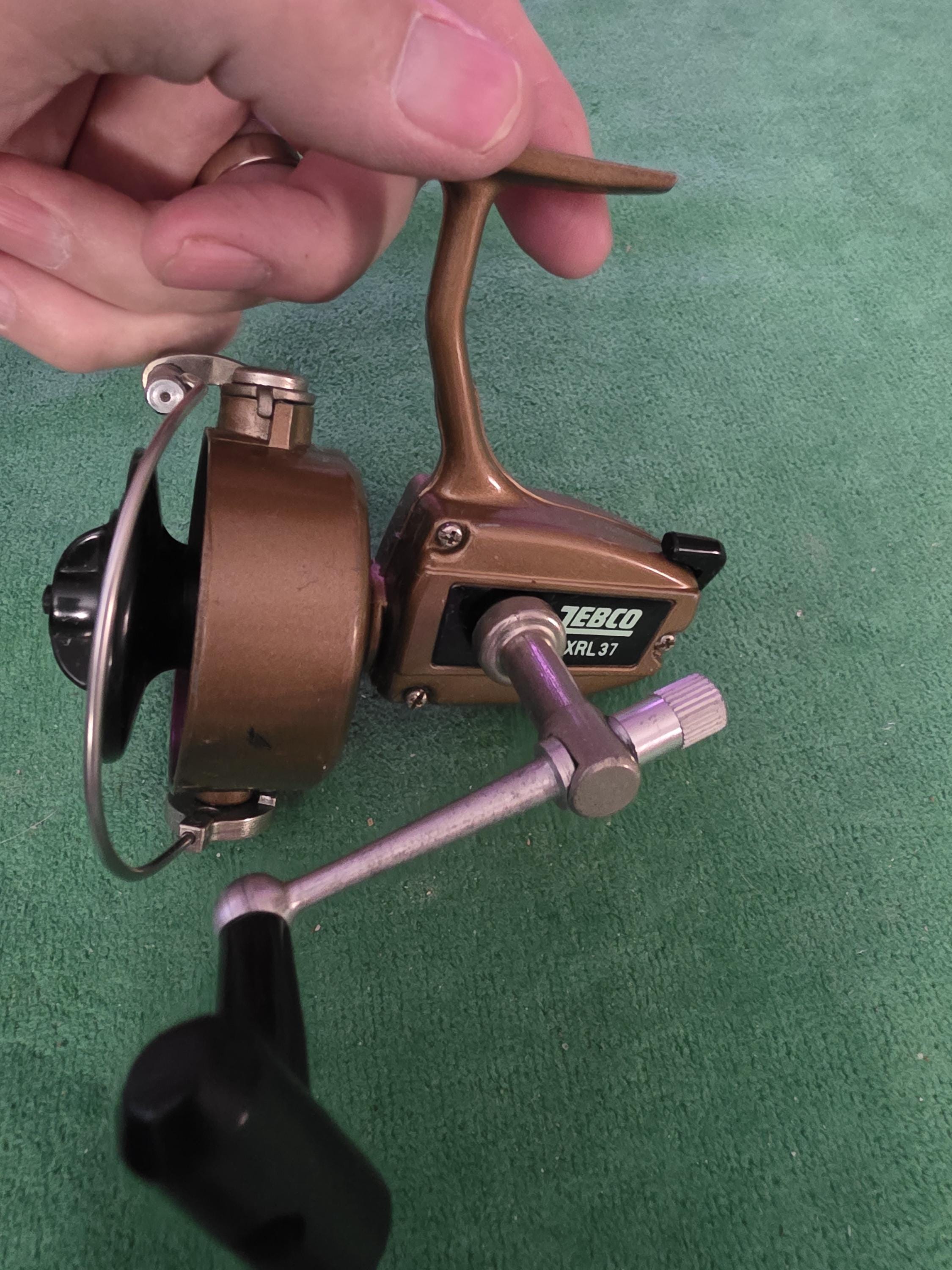Zebco 1970's XRL37 Convertible Spinning Fishing Reel Adjustable