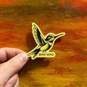 Bird Nerd Sticker | Waterproof Vinyl Decal