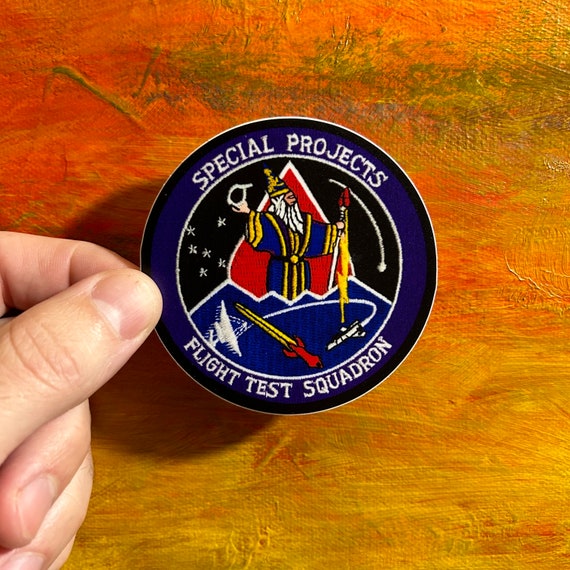 Flight Test Squadron Sticker – Area 51 Wizard Patch, Waterproof