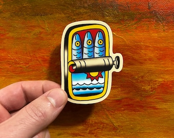 Can of Sardines Sticker | Waterproof Vinyl Decal