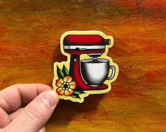Kitchen Stand Mixer Sticker | Waterproof Home Chef Vinyl Decal