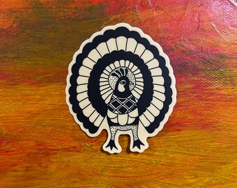 Peacock Tattoo Sticker | Waterproof Vinyl Decal