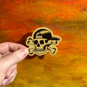 Rad Skull & Crossbones Sticker | Waterproof Laptop Decal
