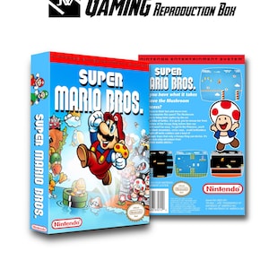 Super Mario Bros Nintendo NES Alternative Cover art Reproduction Box