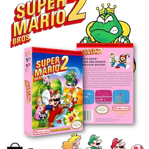 Super Mario Bros 2 Custom Cover Art NES Box