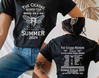 Cicadas Reunion Tour 2024 Shirt: Double Brood T-Shirt