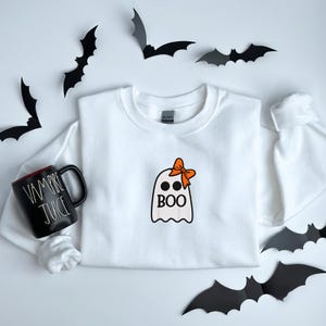 Cute Ghost T-Shirt, Halloween Boo Apparel for Kids, Fun Spooky Sweatshirt, Adorable Fall Gift Top, Kids Ghost Design Shirt