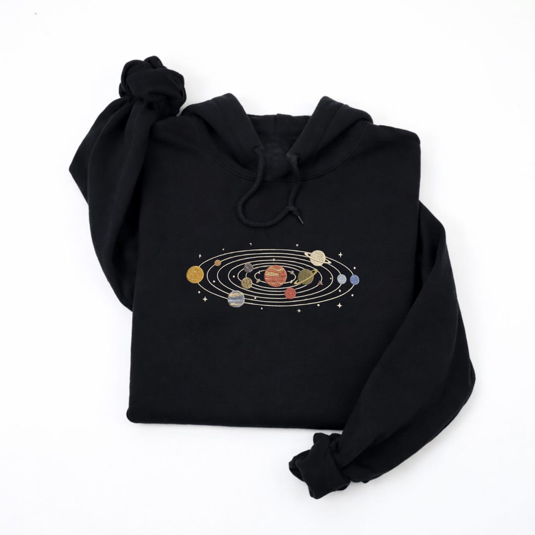 Space Hoodie: Solar System Planets -shirt, Sweatshirt & Hoodie Cozy for ...