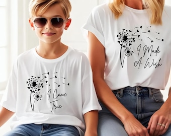 Matching Mom Daughter Shirt: Dandelion Wish T-Shirts