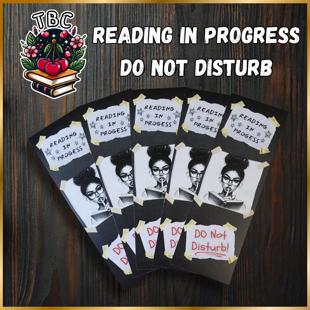 Reading in Progress Do Not Disturb Bookmark, Handmade Book Gifts ...