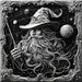 Laser Engrave PNG of a Magical Wizard With Wand and Planets | 3D ...