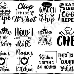 Kitchen Svg, Kitchen Svg Bundle, Cutting Board Svg, Baking Svg, Kitchen Towel Svg, Potholder Svg, Kitchen Quotes Bundle, Cut files