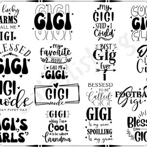 Gigi svg bundle, Gigi Shirt Svg, Gigi Life Svg, gigi svg png eps dxf jpg jpg, grandmother svg bundle, Gigi Cut File Blessed Gigi Svg