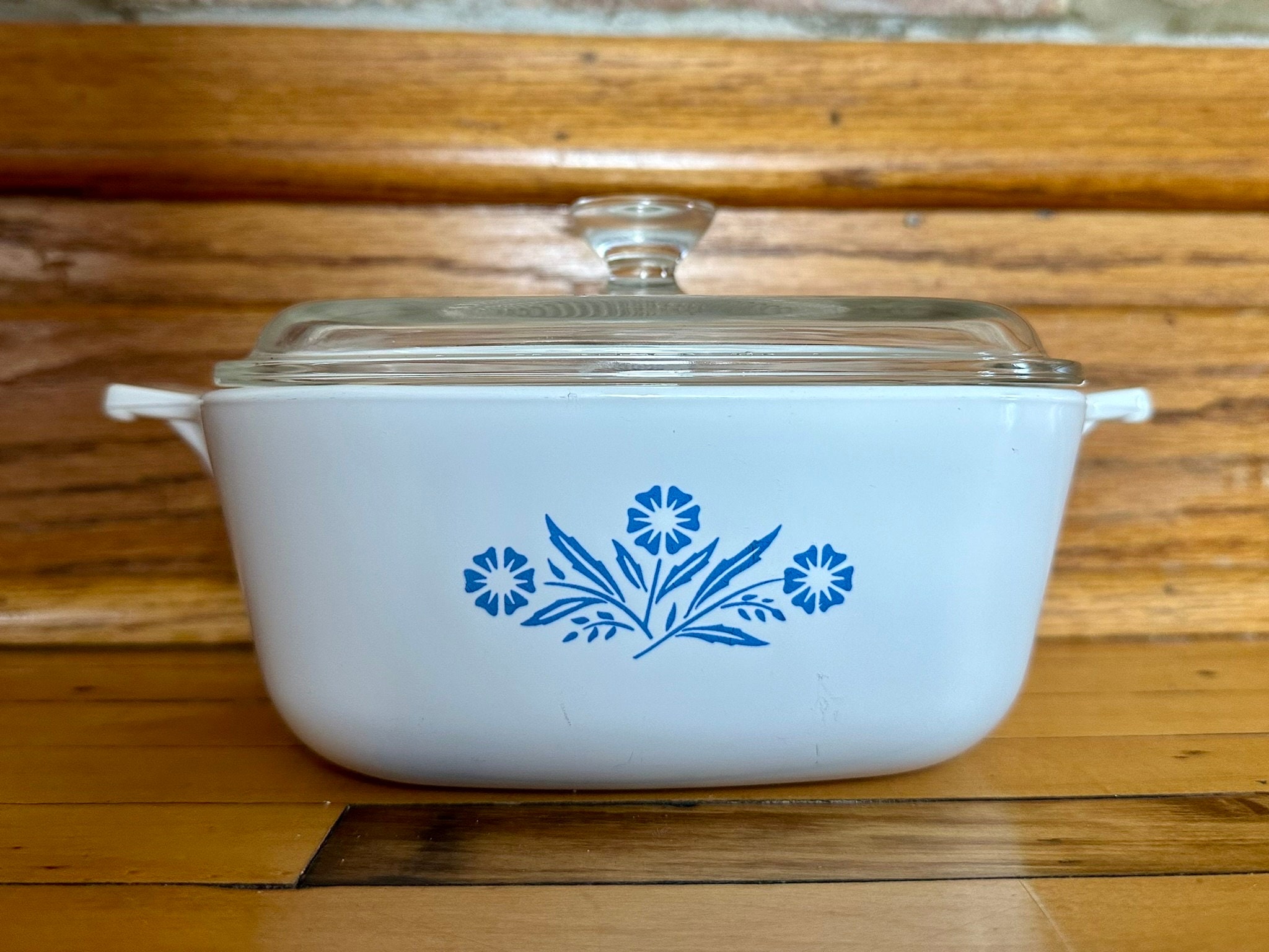 Vintage RARE Corning Ware Blue Cornflower 48oz 1 1/2 Qt Casserole