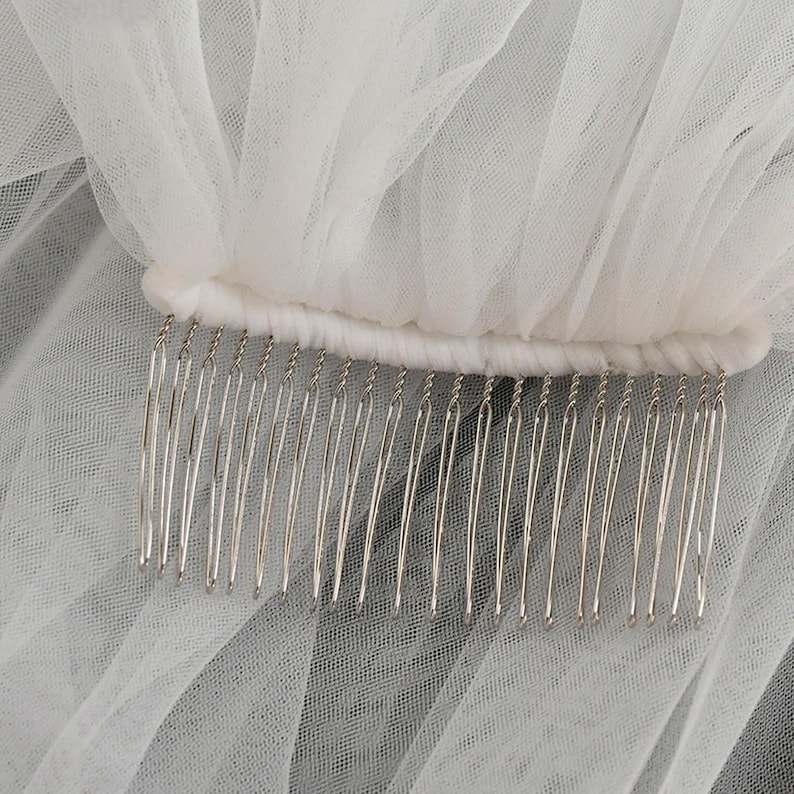 velo de novia de perlas, velo de perlas color marfil para boda, velo nupcial de perlas, velo blanco hasta la punta de los dedos, velo de capilla color marfil, velos de novia largos imagen 11