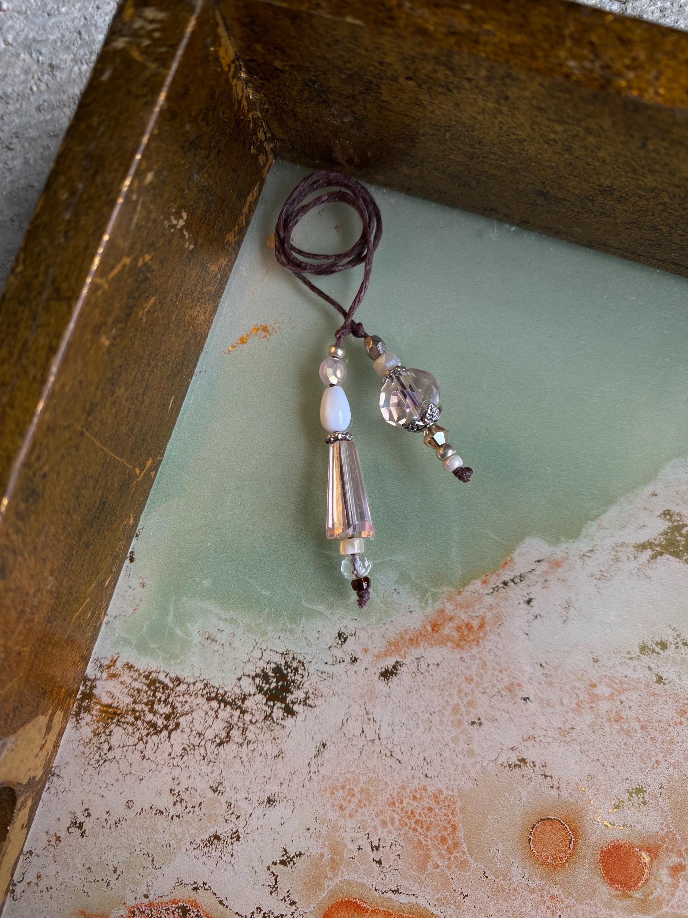 Glass Prism Bead String Bookmark - Etsy