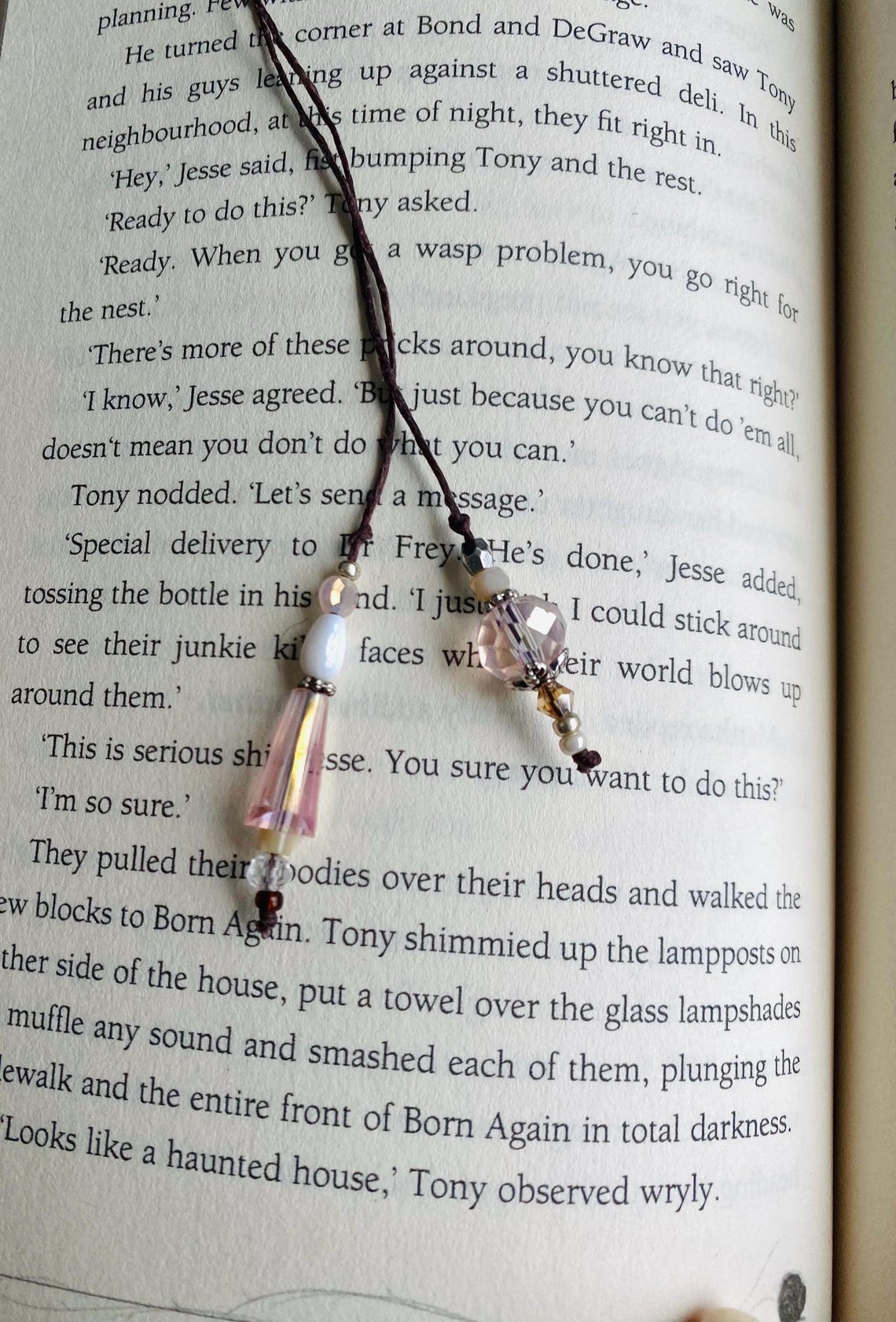 Glass Prism Bead String Bookmark - Etsy