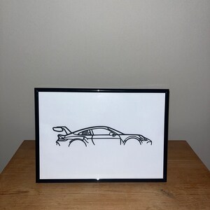 Porsche GT3 RS 3D print with picture frame