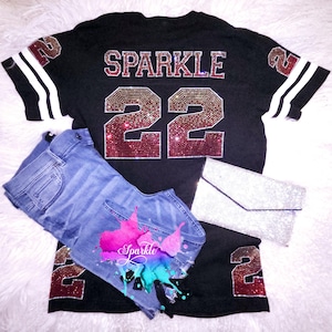 PLEASE READ DESCRIPTION Chiefs Jersey Any Team Any Color Football Jersey Name & Number Go Team Football Lovers fans Crystallized Jersey