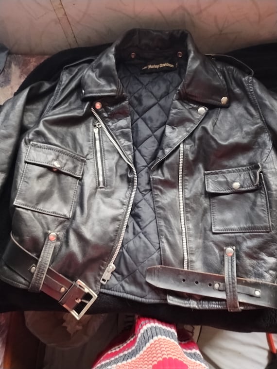 Leather Harley Jacket Vintage - image 1