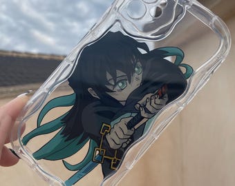 Handmade Muichiro Tokito iPhone Case | Kimetsu no Yaiba Anime Art