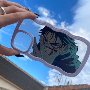 Handgemaakt Choso-iPhonehoesje | Acryl geschilderd | Compatibel met iPhone 13 Pro | Jujutsu Kaisen-animekunst | Aangepaste Choso-telefoonhoes voor animefans