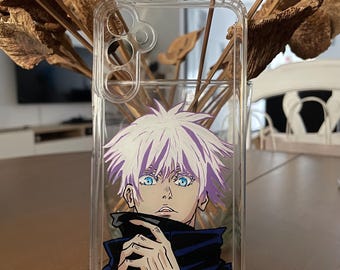 Handmade Gojo Satoru iPhone Case | Acrylic Painted Anime Art