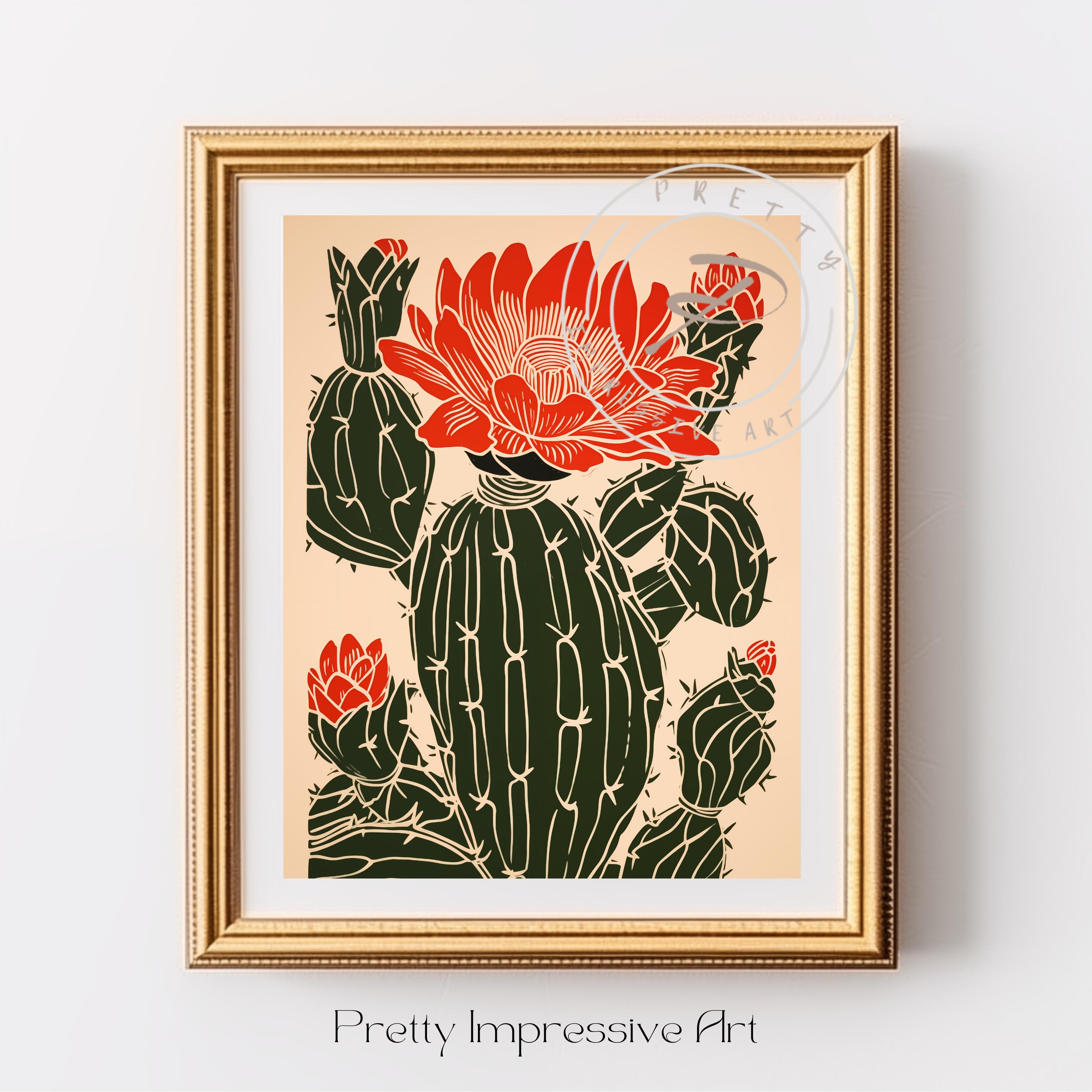 メキシコの壁アート、サボテンの壁アート、ヴィンテージの壁アート