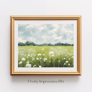 Wildflower field, wildflowers meadow, wildflower vintage, spring field print, spring meadow, Frame Tv Art Vintage | 0031