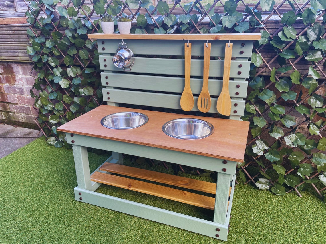 Handmade Wooden Mud Kitchens Small Outdoor Play Kitchen for Kids ...